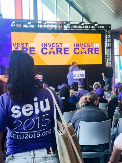 Service Employees International Union rally